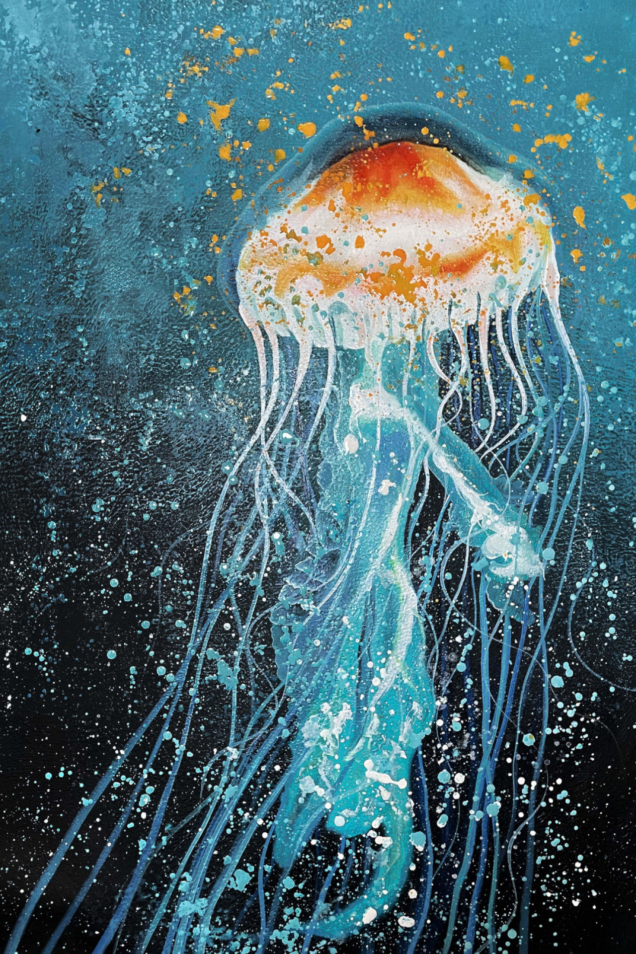 Medúza | modern absztrakt olaj (100% kézzel festett) | Modern Art